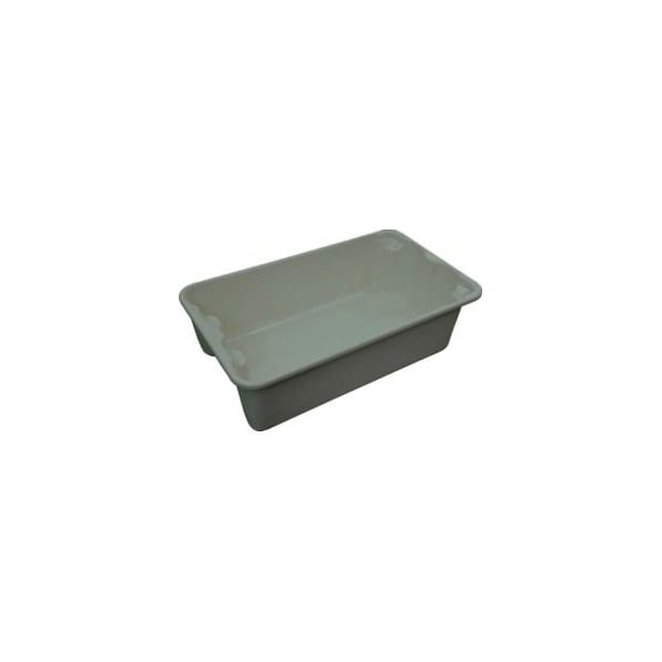 Mfg Tray Stack & Nest Storage Tote, 17-7/8 in L x 10-5/8 in W x 5 in H, Gray, Fiberglass, 10 PK 7802085172 - main